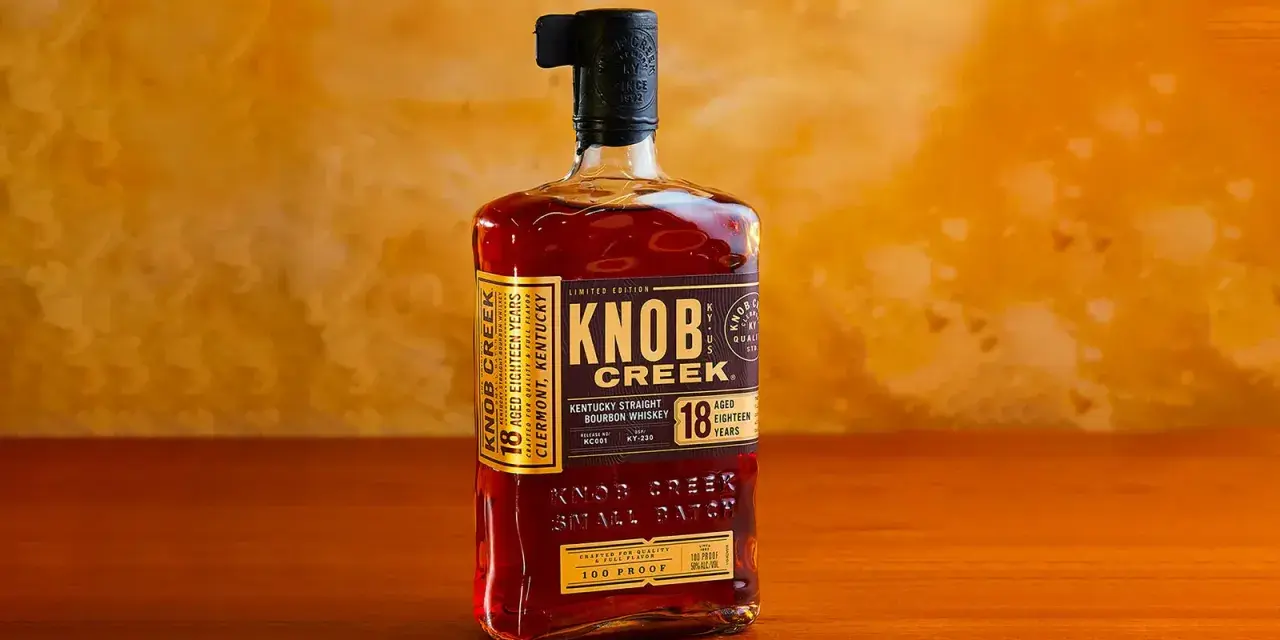 Butelka Knob Creek 18 Years Old, Kentucky Straight Bourbon Whiskey, 100 Proof. Ten czarny black mine whisky to prawdziwy skarb.