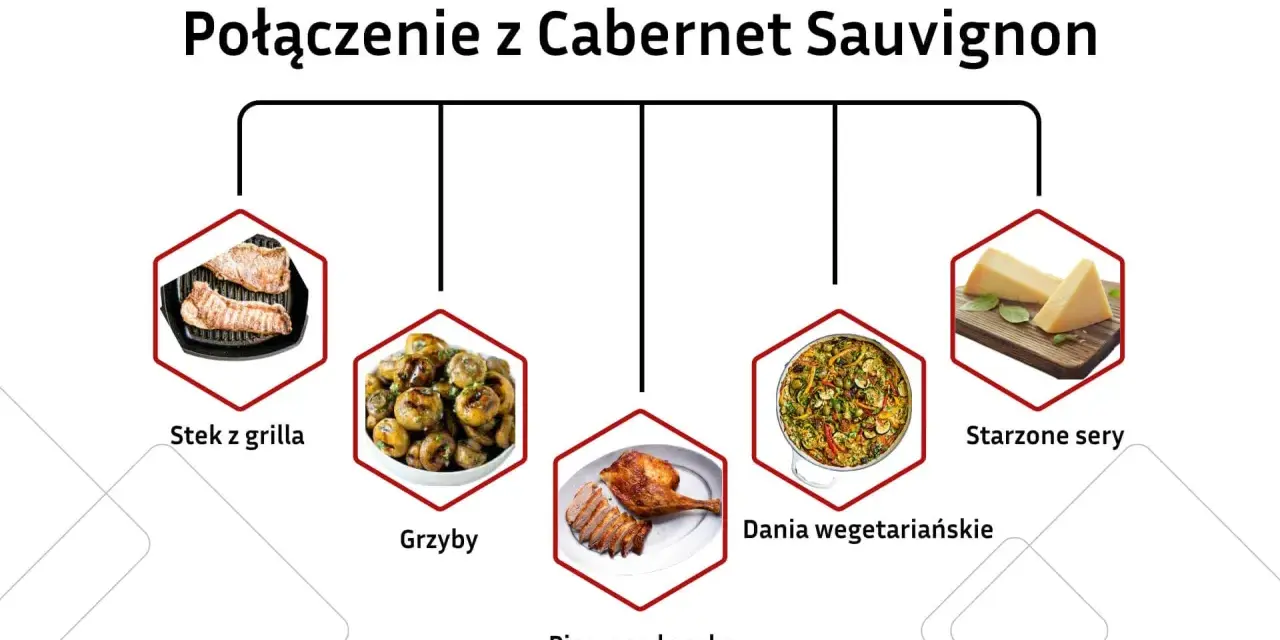 Cabernet Sauvignon jakie to wino? Idealne do steków z grilla, pieczonej kaczki, grzybów, dań wegetariańskich i starzonych serów.