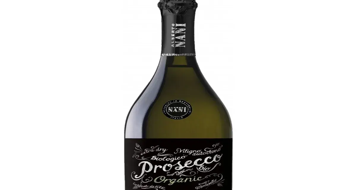 Butelka Prosecco Organic Alberto Nani. Czy wiesz, ile procent ma prosecco? To wino ma 11% alkoholu.